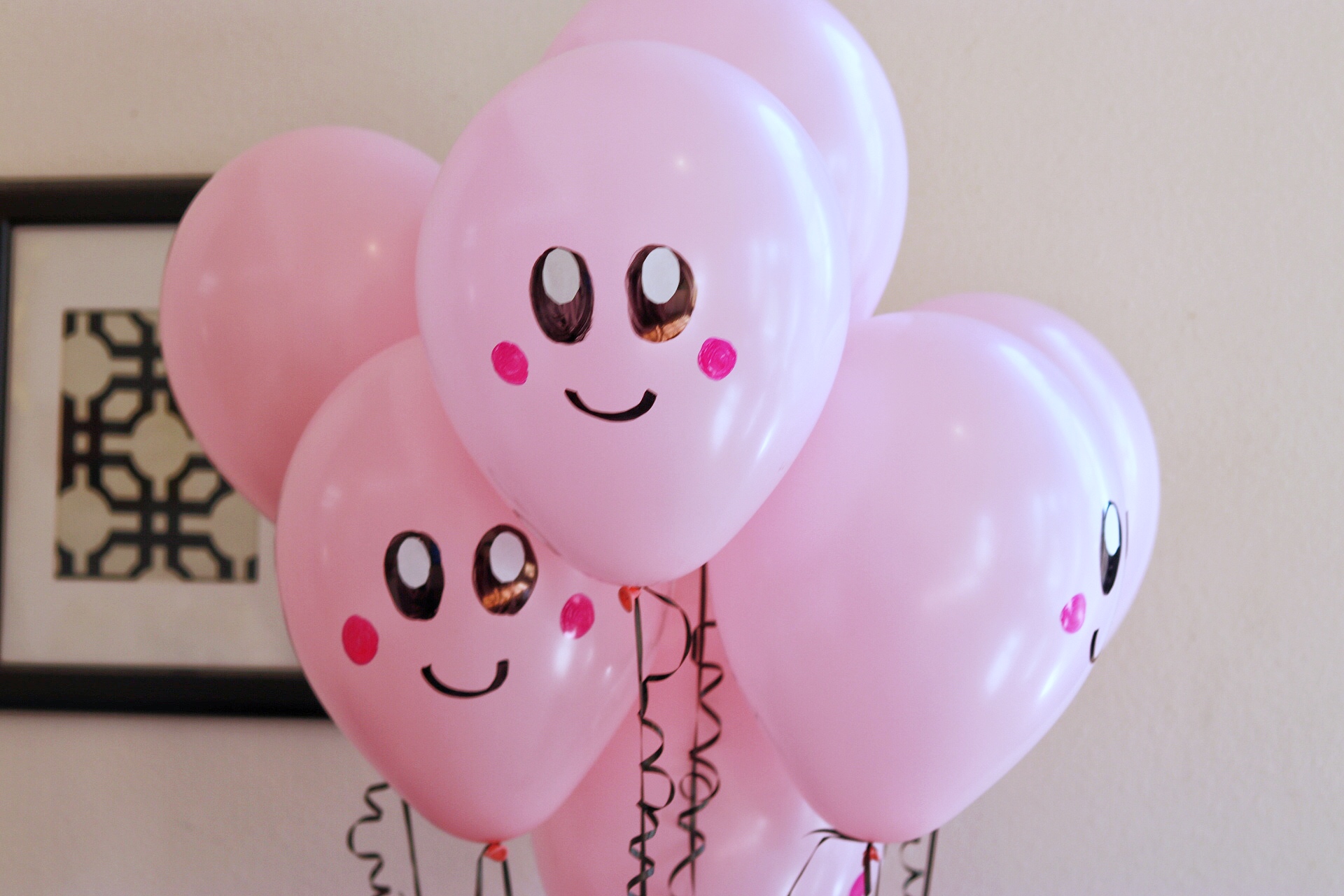 kirby birthday party balloons