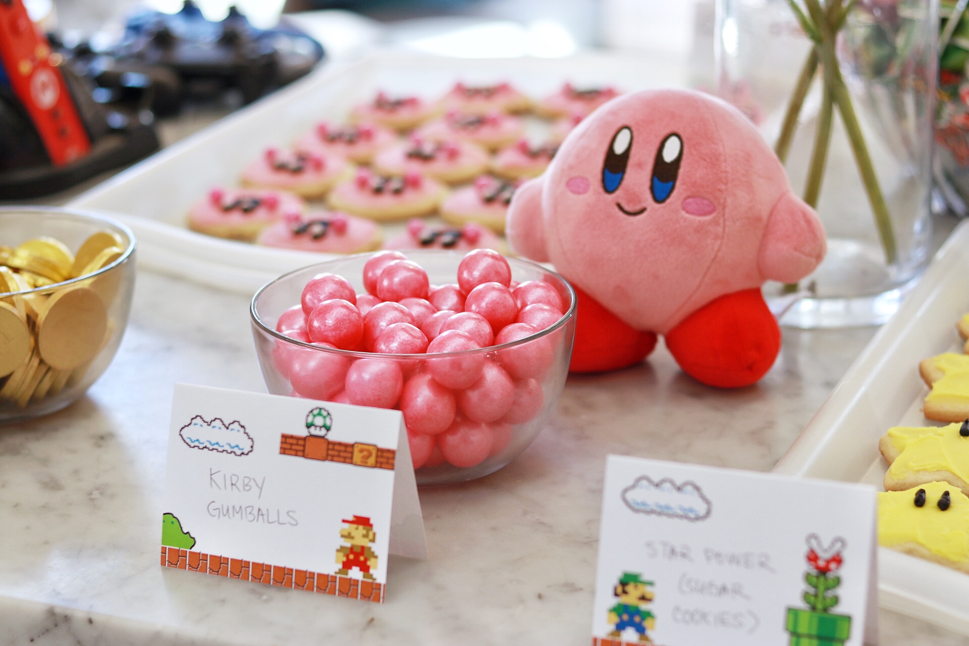 Treat ideas for a Kirby birthday party