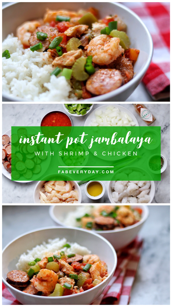 Instant Pot Jambalaya recipe with Shrimp and Chicken
