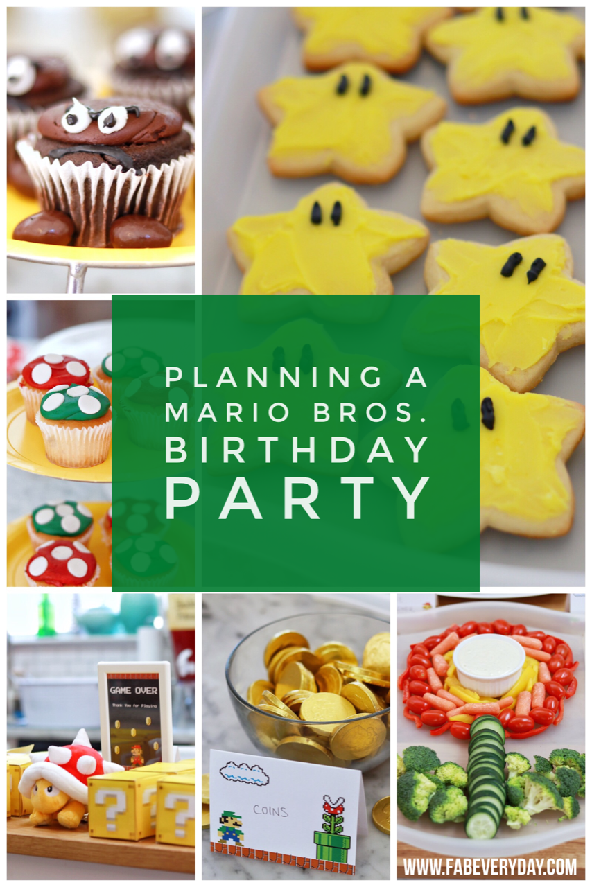how to plan a super Mario bros birthday party