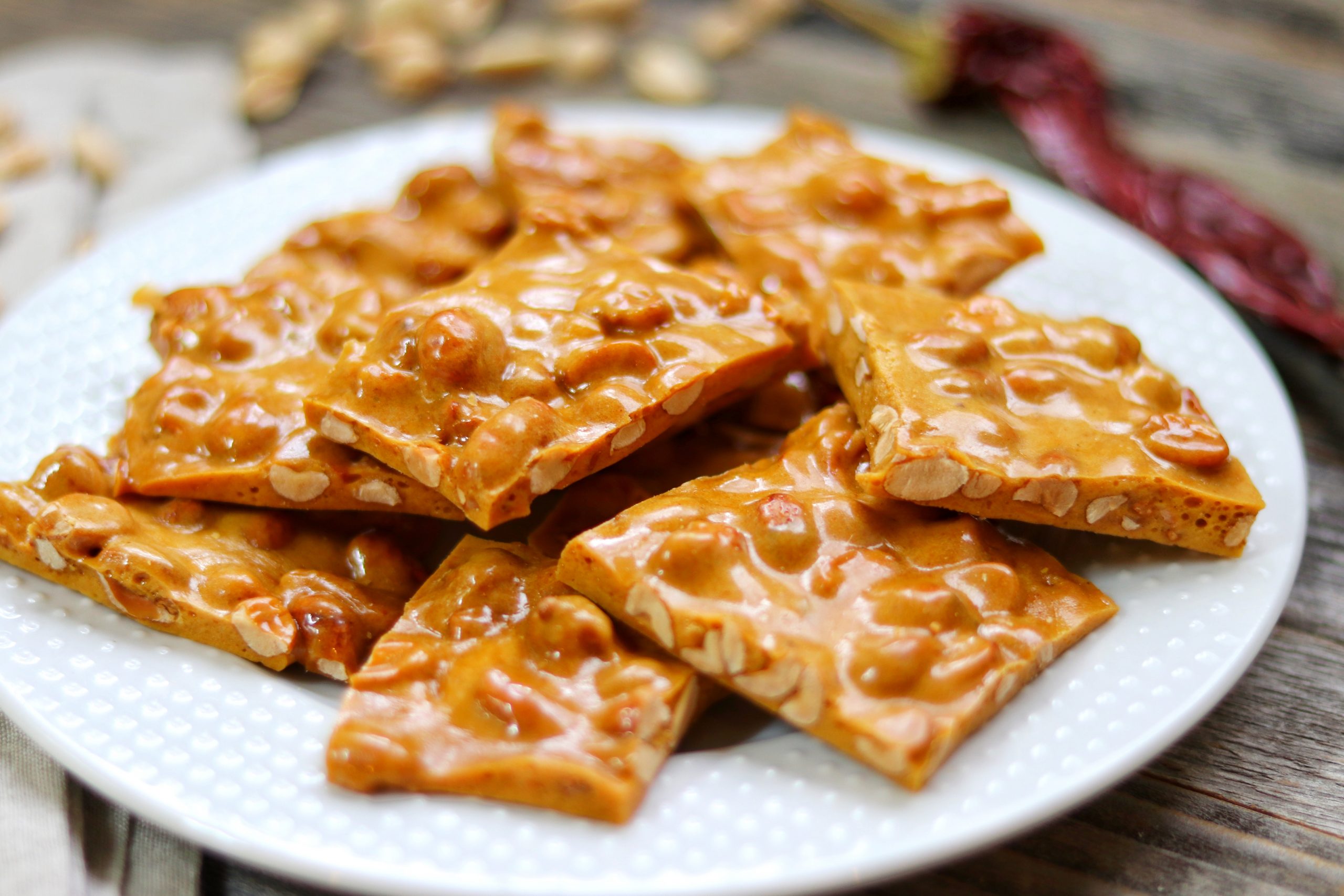 homemade spicy peanut brittle (Kickin’ Texas Peanut Brittle recipe)