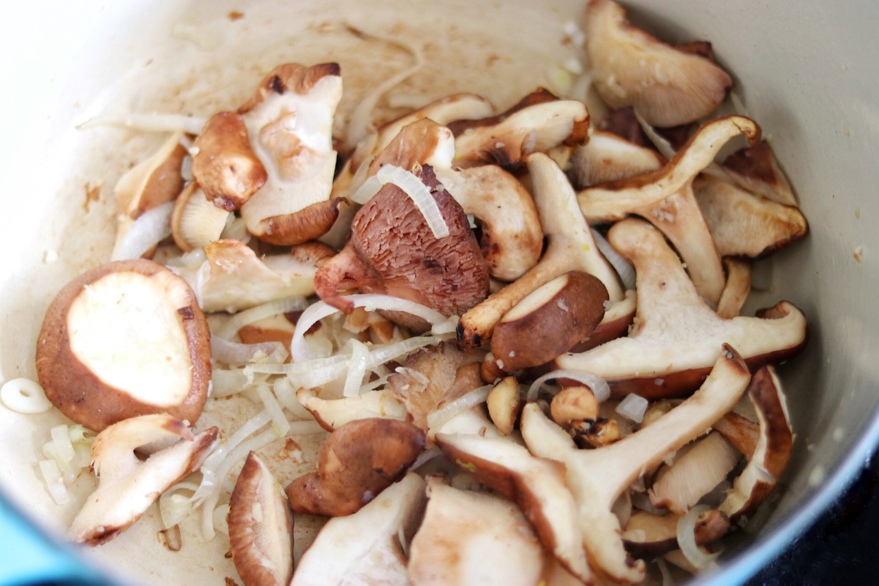 lentil and mushroom soup