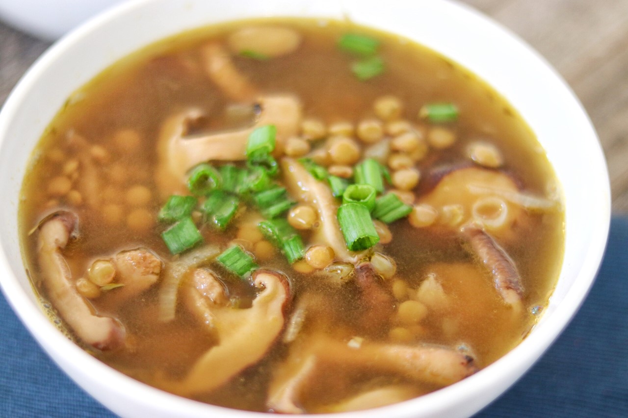 Vegan Mushroom Lentil Soup