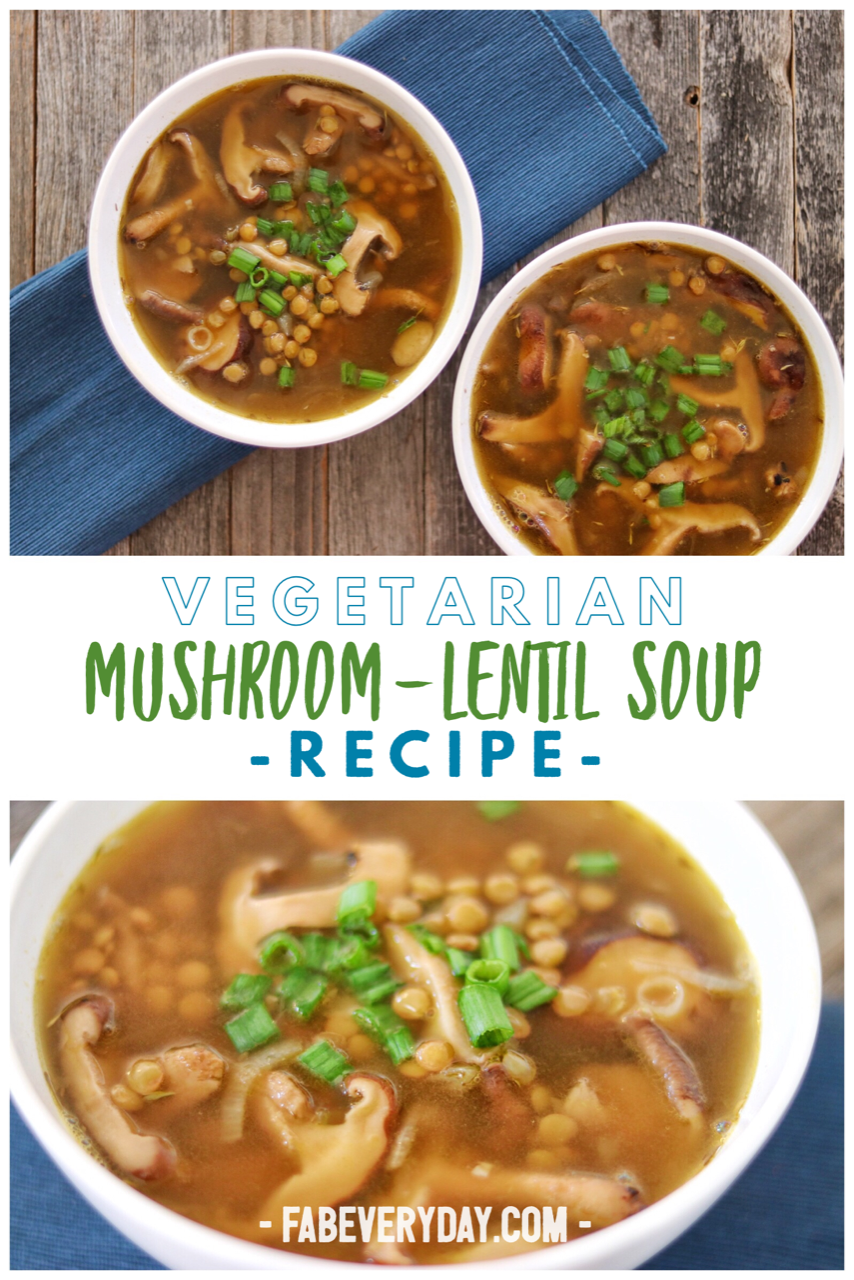 Vegetarian Mushroom-Lentil Soup