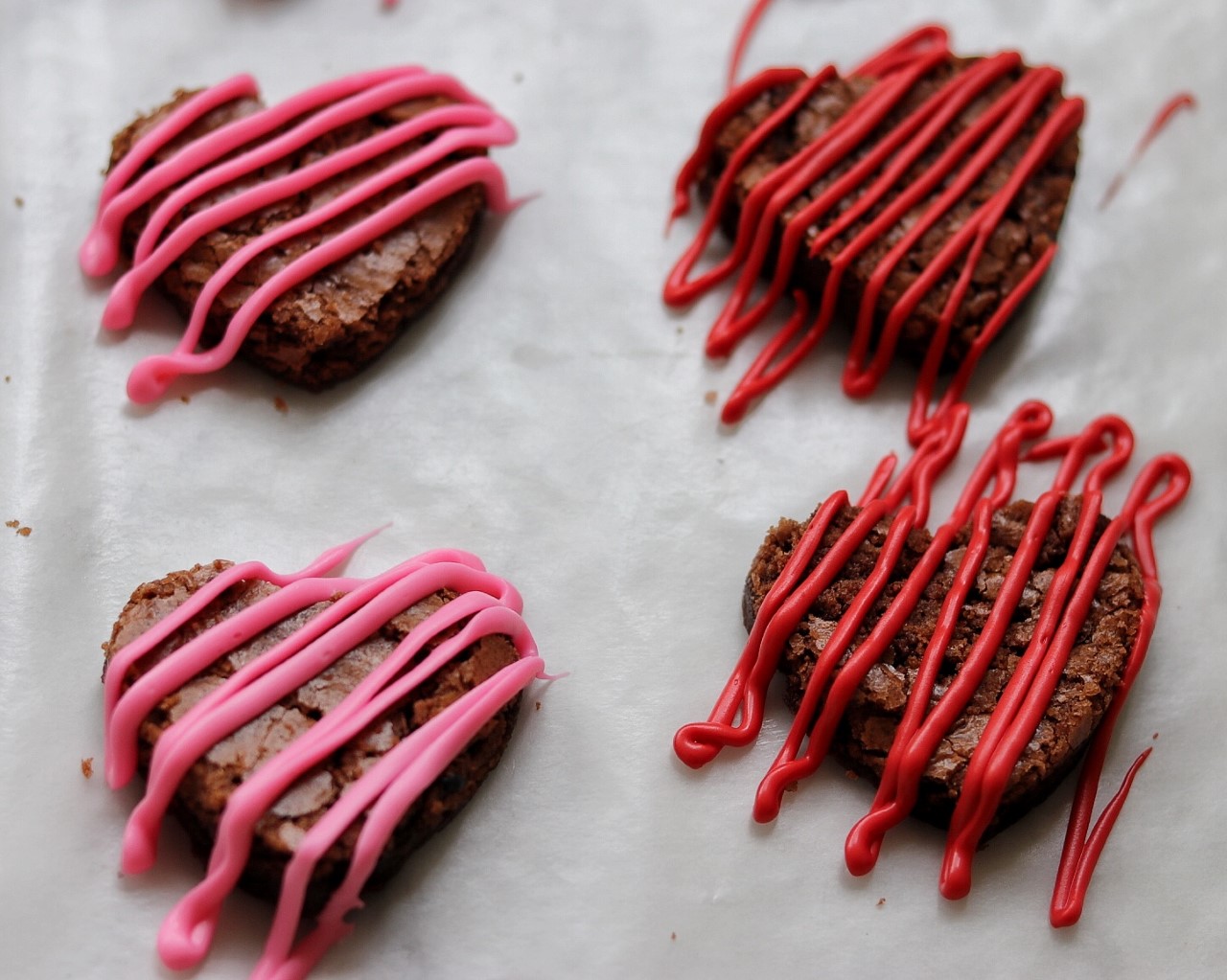 Easy brownie hearts recipe for Valentine's