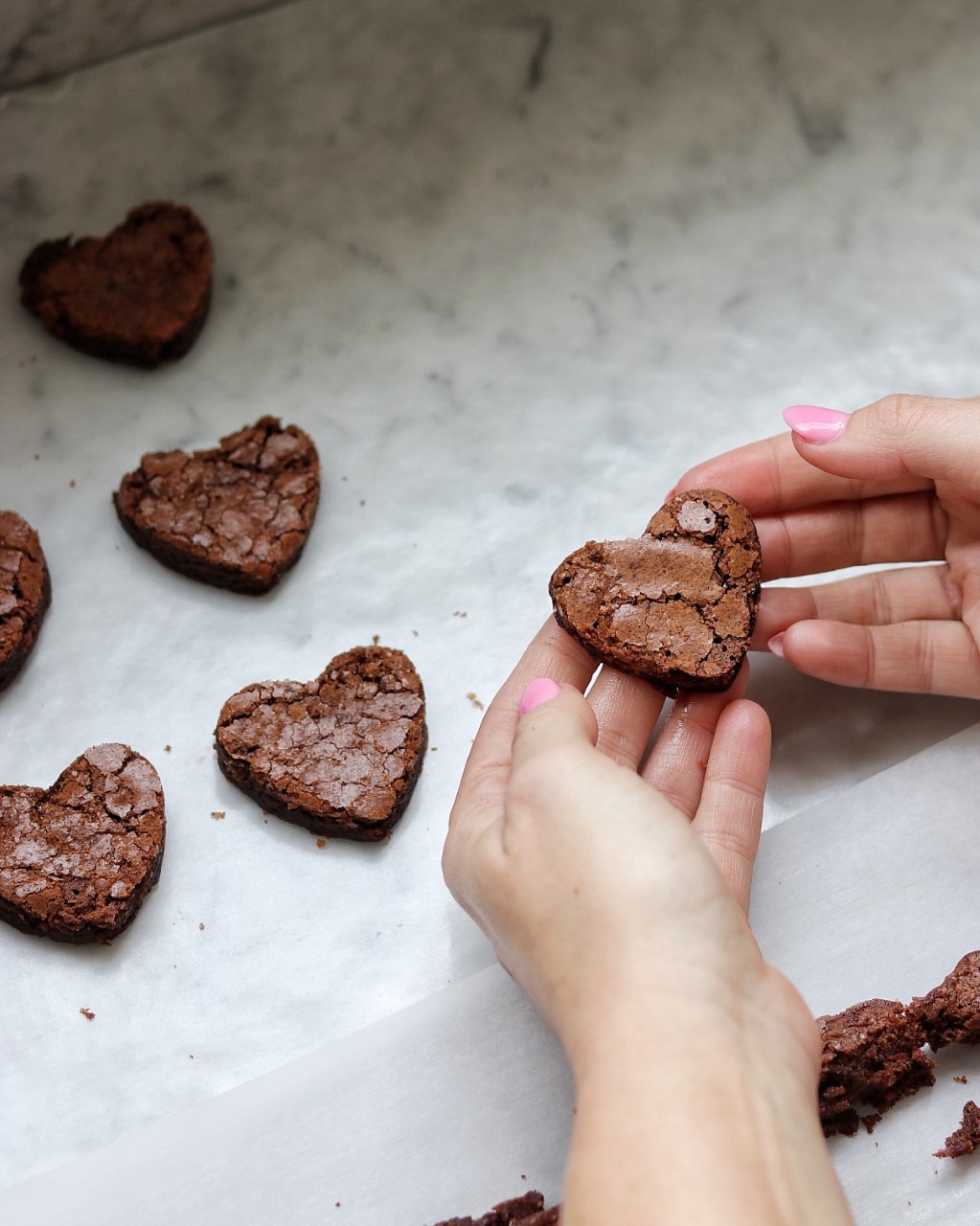How to make brownie hearts