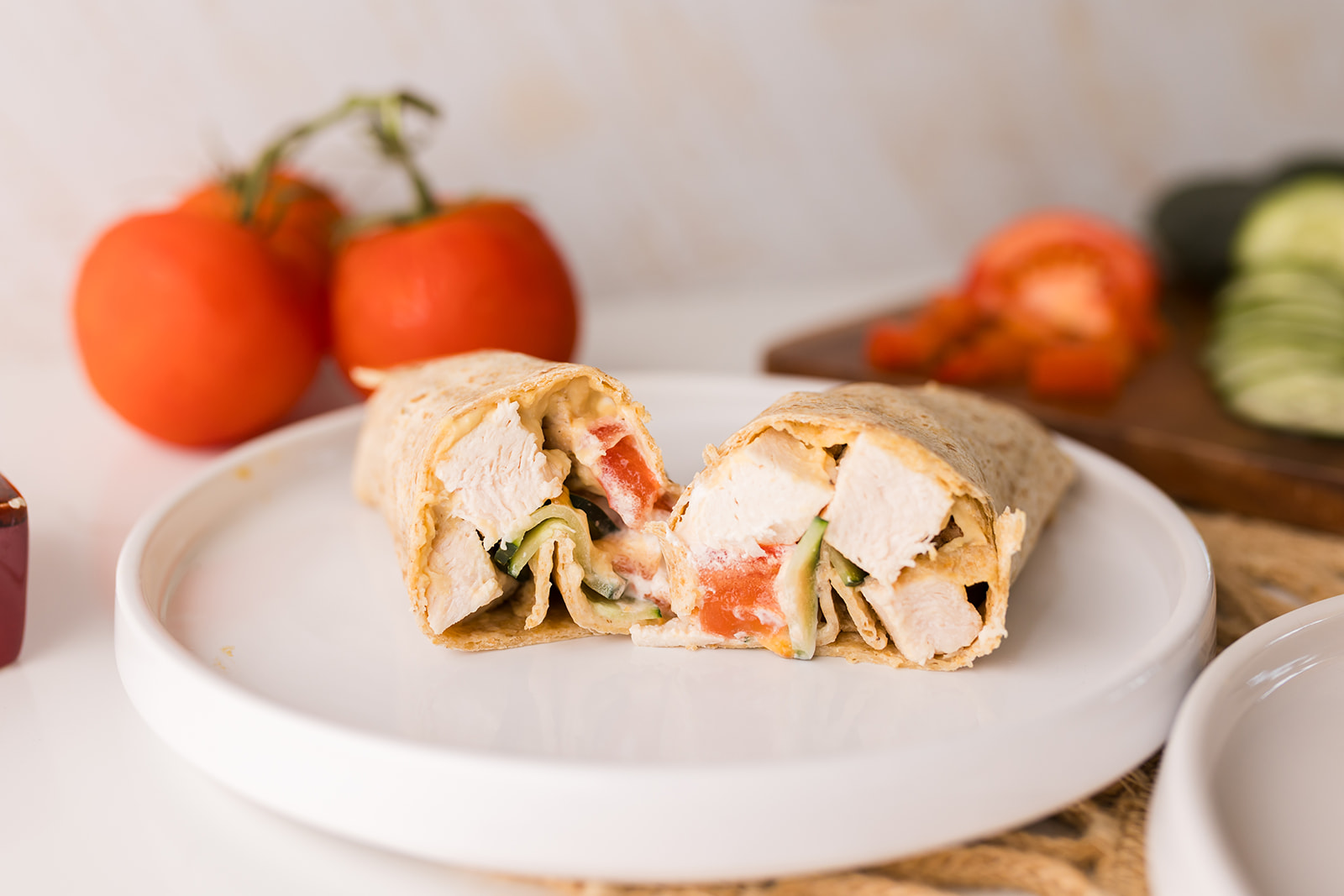 quick and easy chicken hummus wrap recipe