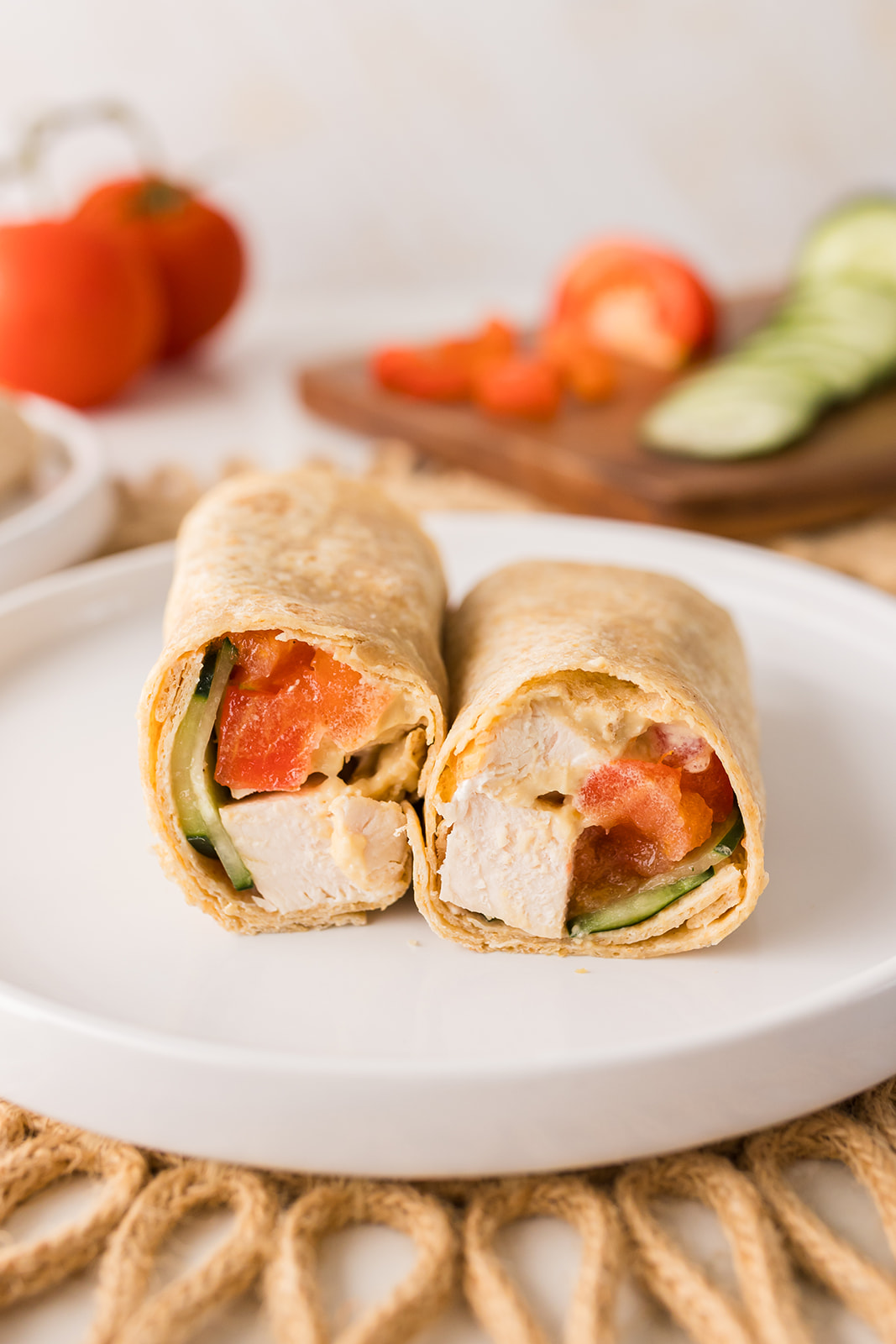 recipe for chicken wraps with hummus