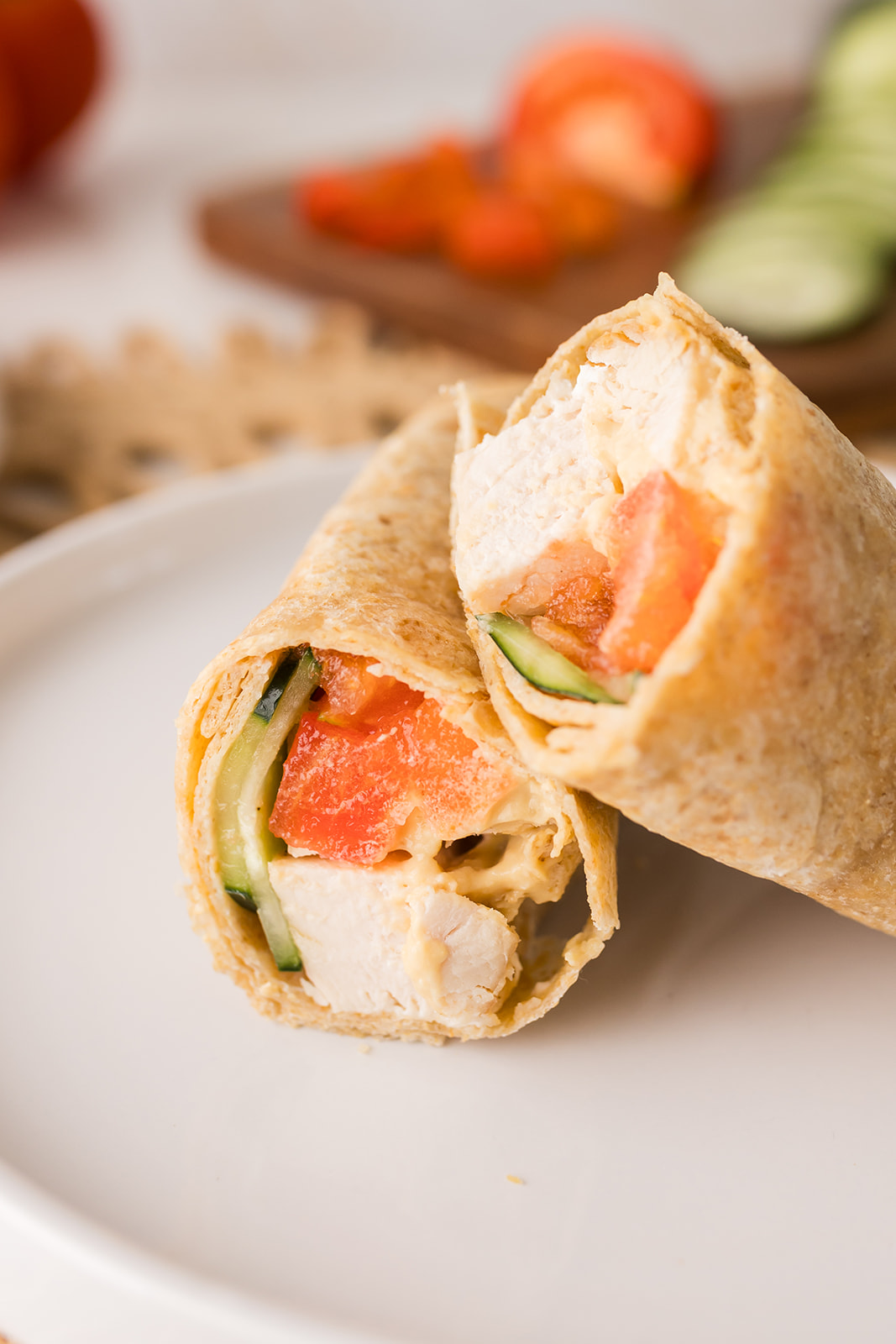 Chicken Hummus Wraps