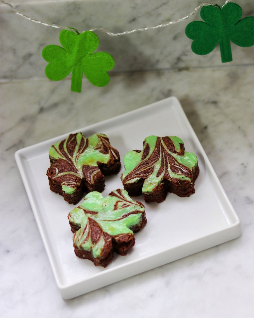 shamrock brownies recipe for st. paddy's day