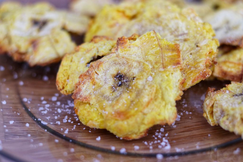 air fryer tostones (puerto rican fried green plantain chips)