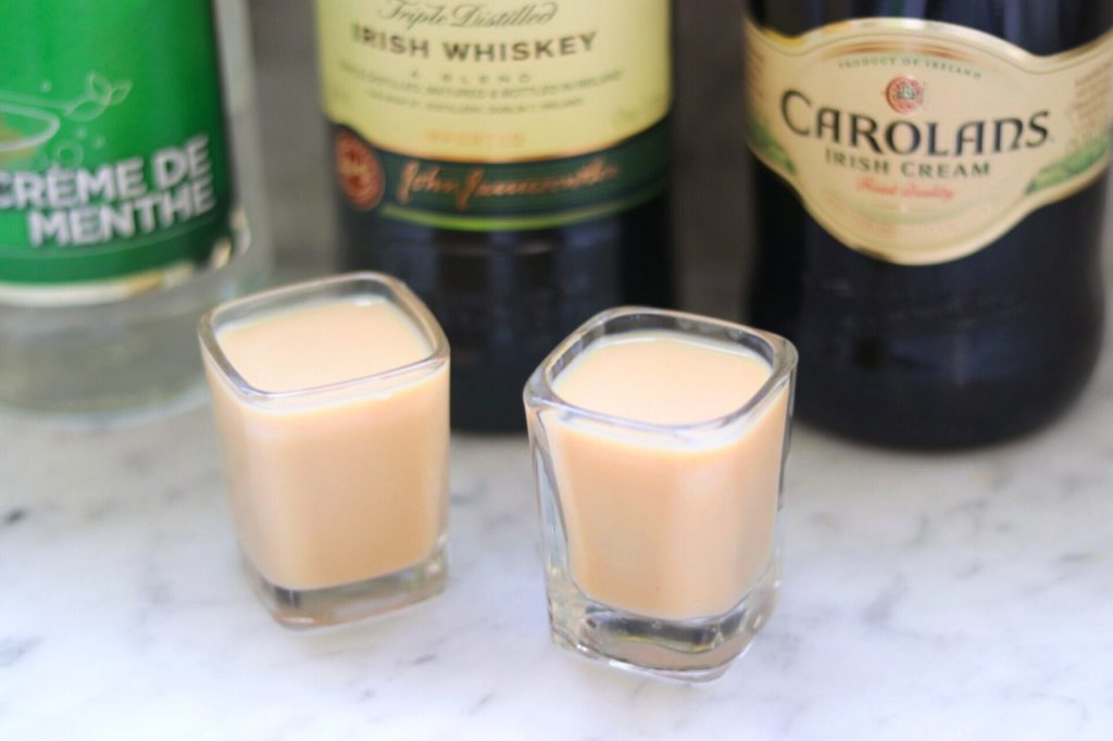 Drink idea for St. Patrick's Day: Dublin Kiss Jameson shots recipe