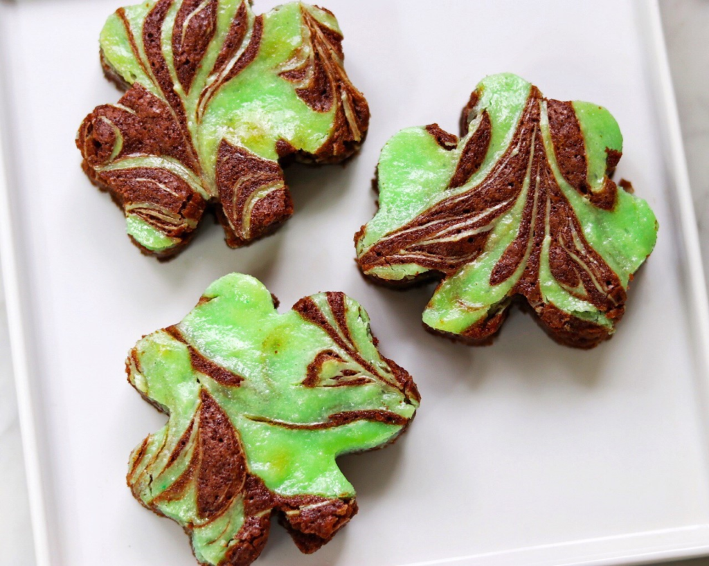 St. Patrick's Day snacks for kids: Shamrock Brownies