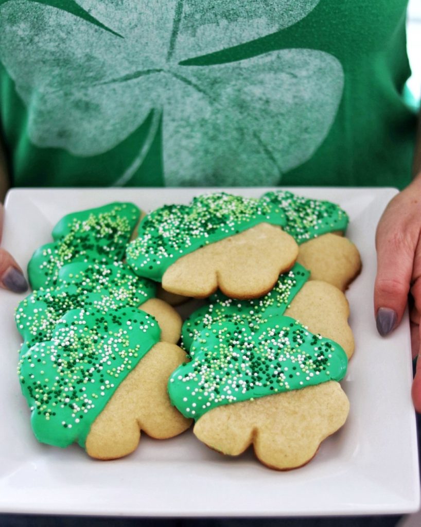 St. Patrick's Day cookies: Shamrock cookies
