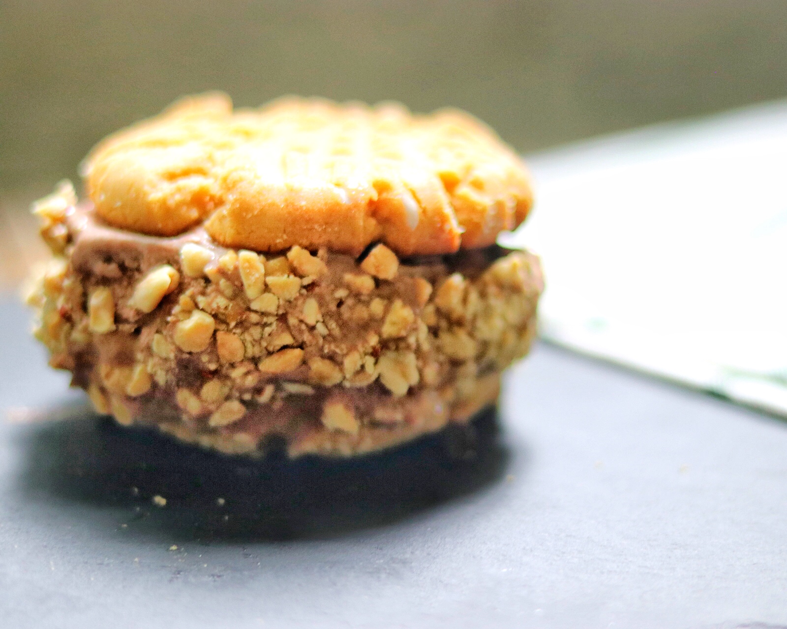 Peanut Butter Cookie Ice Cream Sandwich