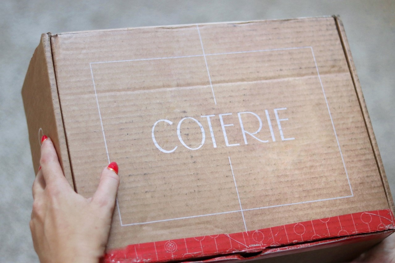 Coterie Party supplies in a box