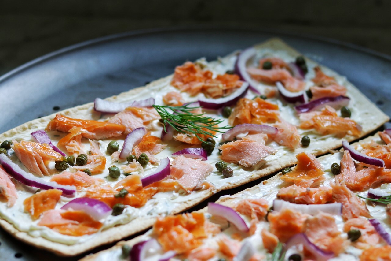 Hot Smoked Salmon Pizza recipe