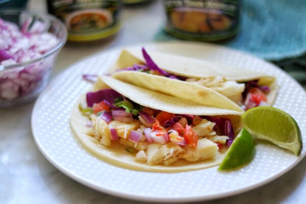 Garlic-Lime Grilled Fish Tacos recipe