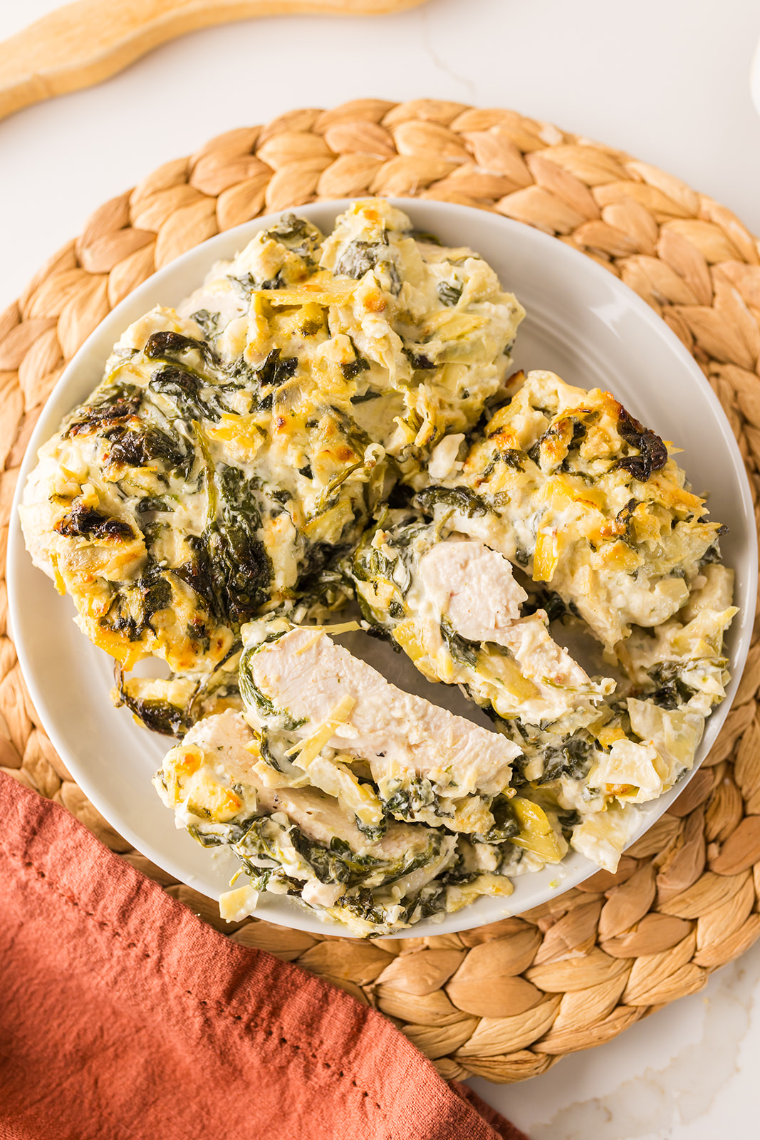 keto spinach artichoke chicken