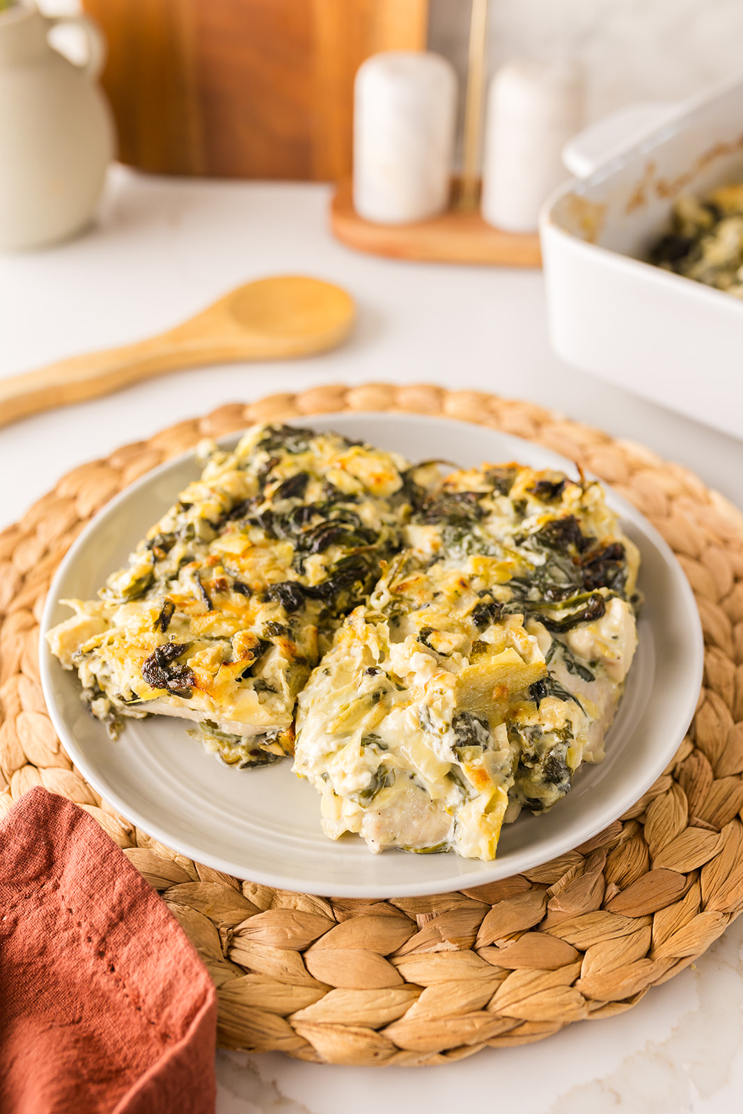 baked spinach artichoke chicken breast recipe