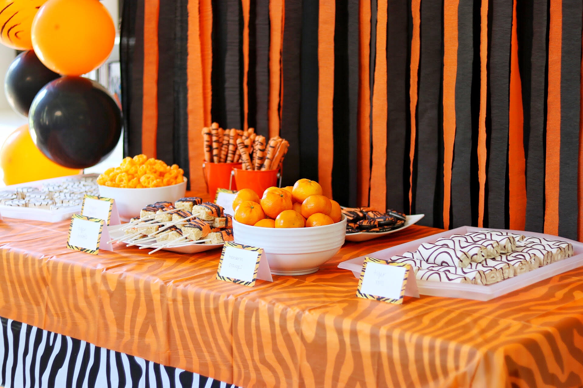 food ideas for a tiger themed party