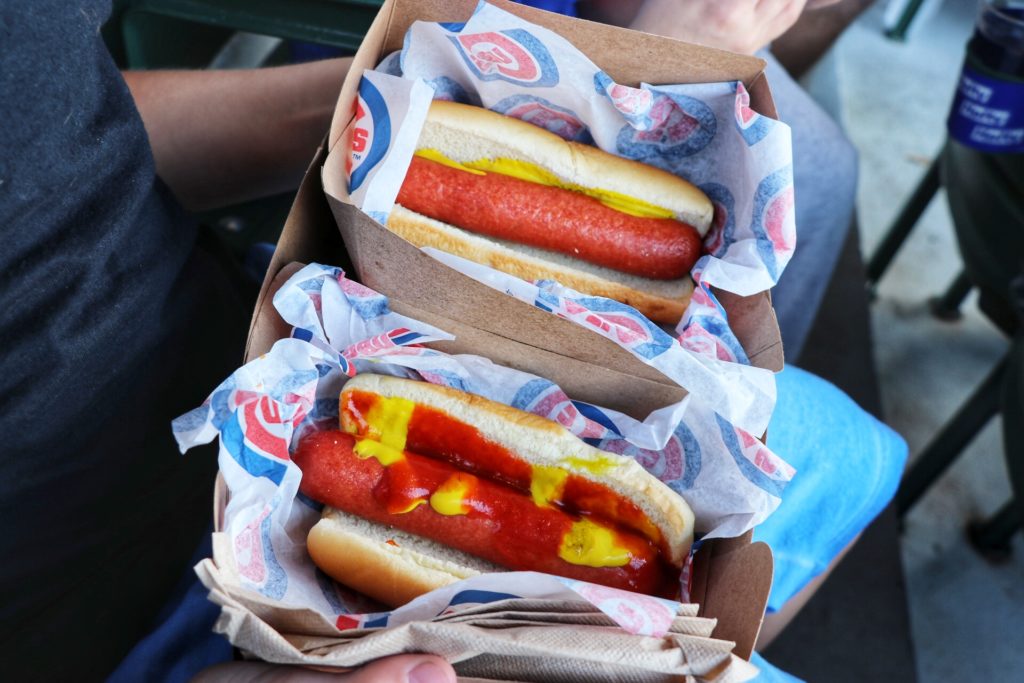 hot dogs at wrigley field in chicago