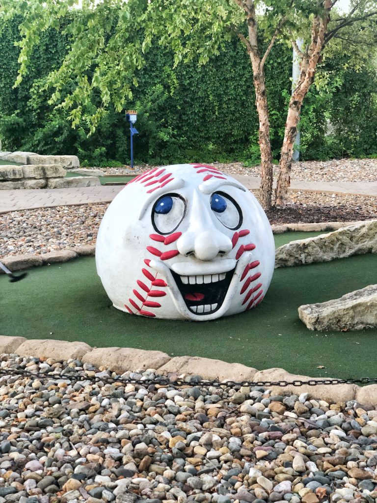 Mini golf at the Kansas City Royals' Outfield Experience