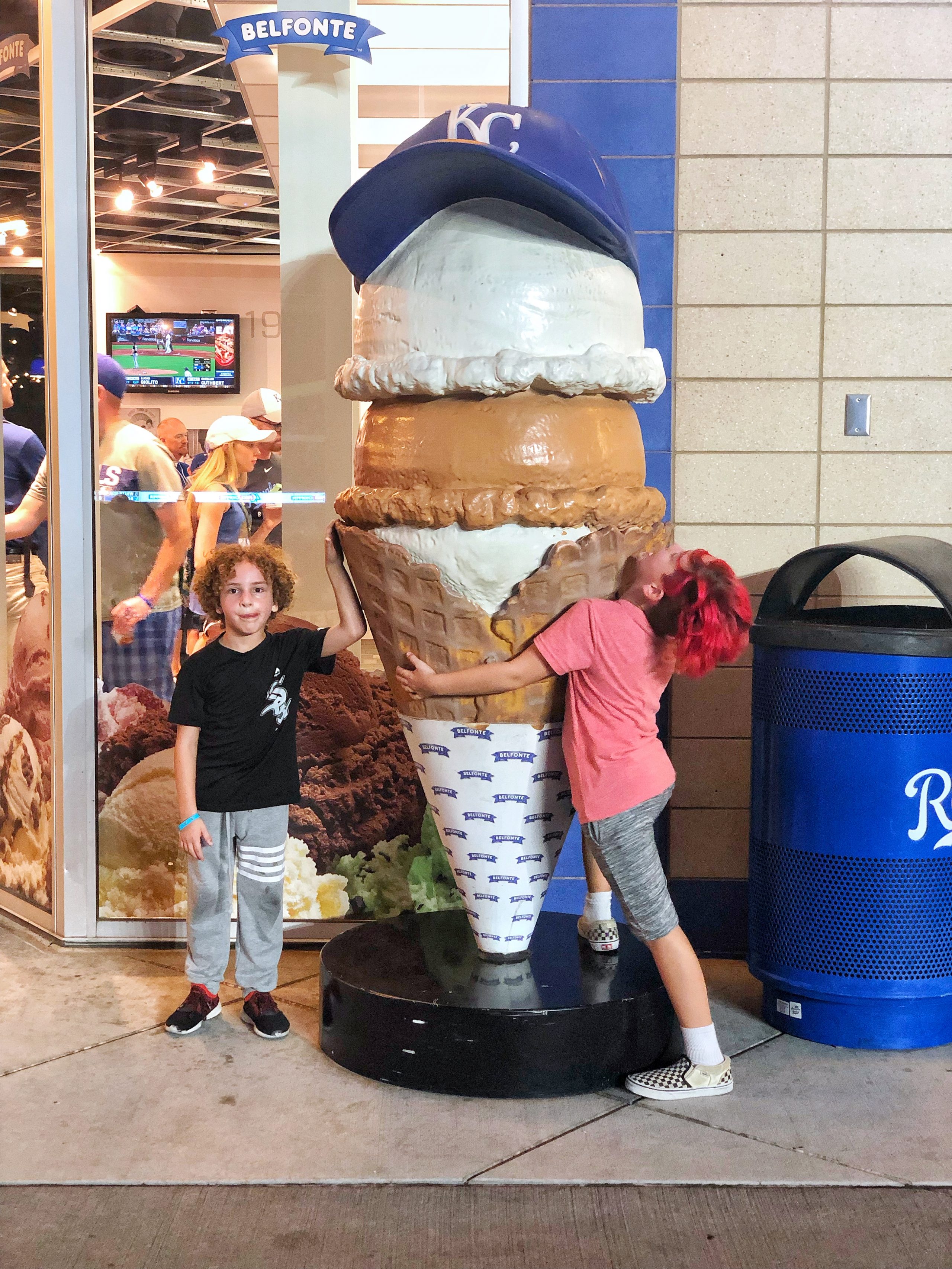Ice cream shop in the Outfield Experience kid's area at the Royals' Kauffman Stadium