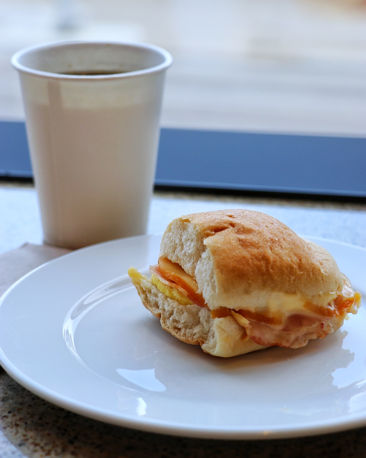 The breakfast sandwiches at Home2 Suites Kansas City Downtown
