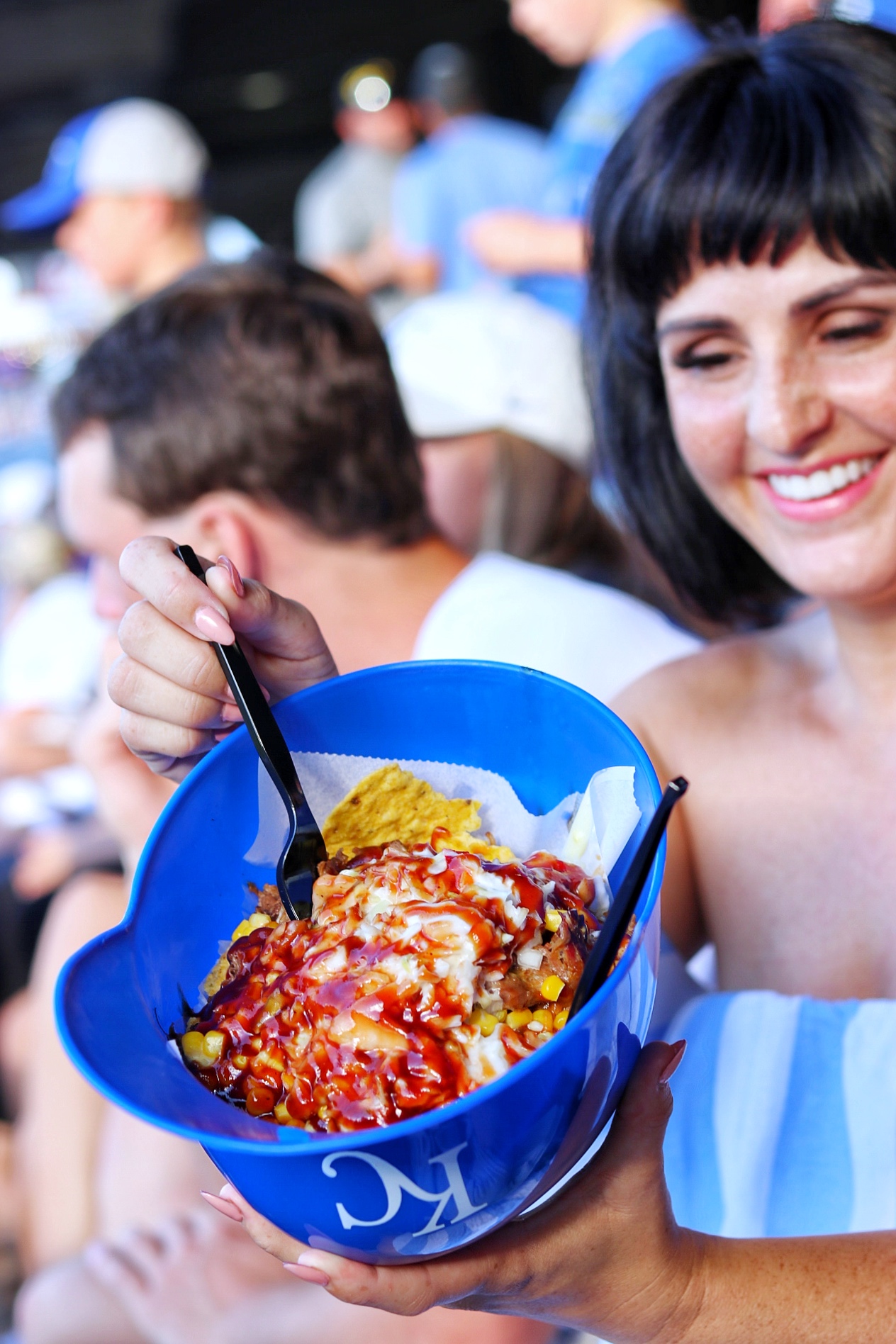Cheesy Corn Brisket-Acho at the Kansas City Royals stadium