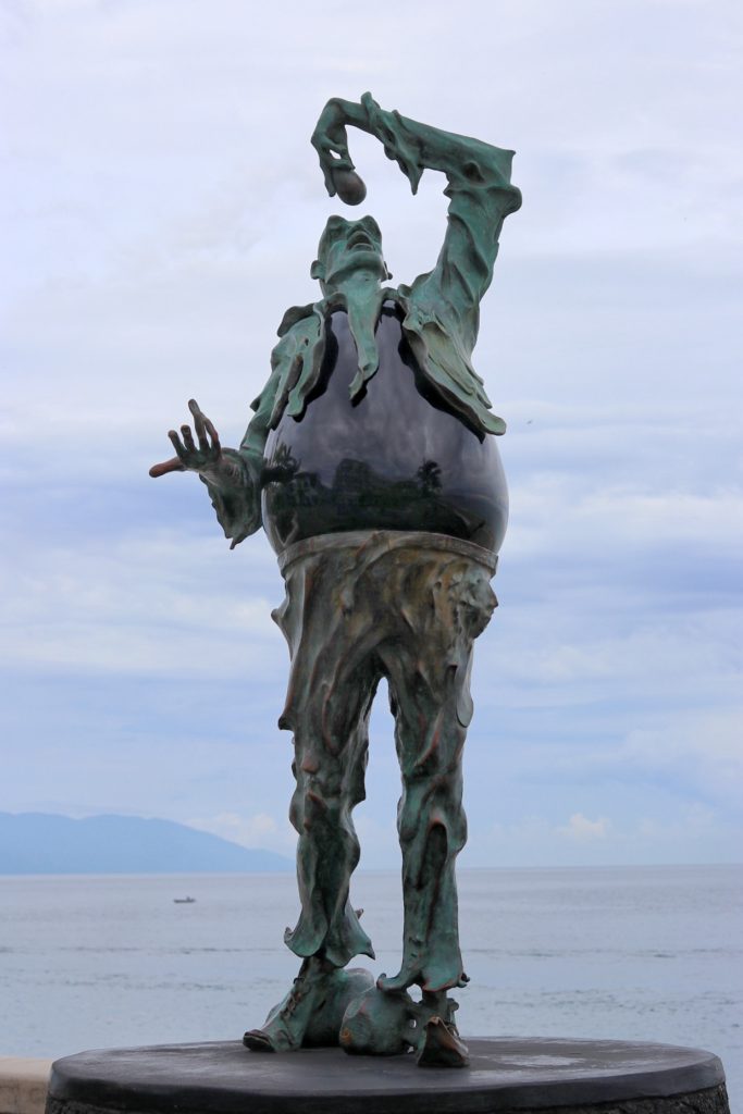 The Subtle Stone Eater statue at Malecón in Puerto Vallarta, Jalisco, Mexico