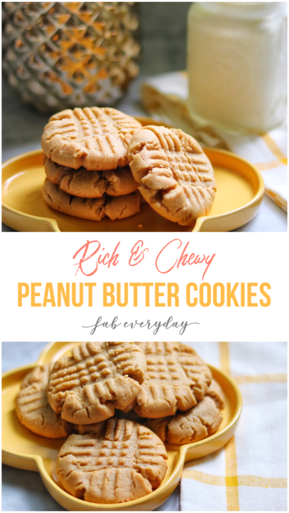 ruch and chewy peanut butter cookies recipe