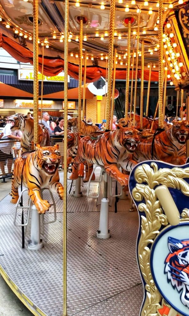 the all-tiger carousel at detroit's comerica park