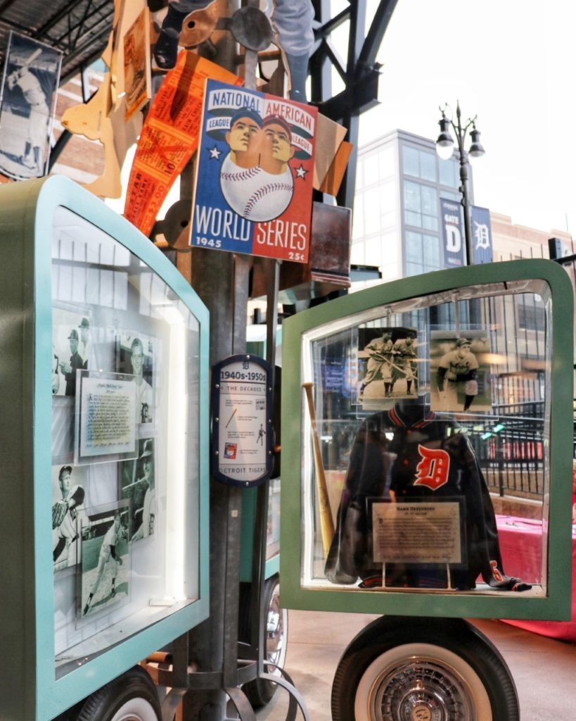 detroit tigers history at the pedestrian museum at comerica park
