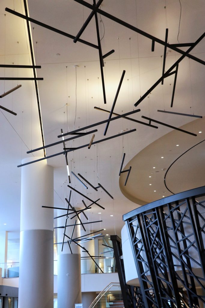 lobby art and décor at Hilton Cleveland downtown