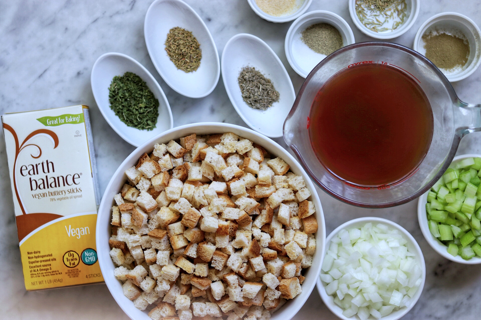 How to make easy Vegan Gluten Free Stuffing - plant-based Thanksgiving recipes