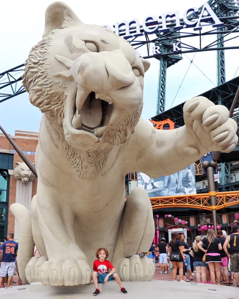 ultimate family baseball road trip through the midwest: detroit tigers game at comerica park