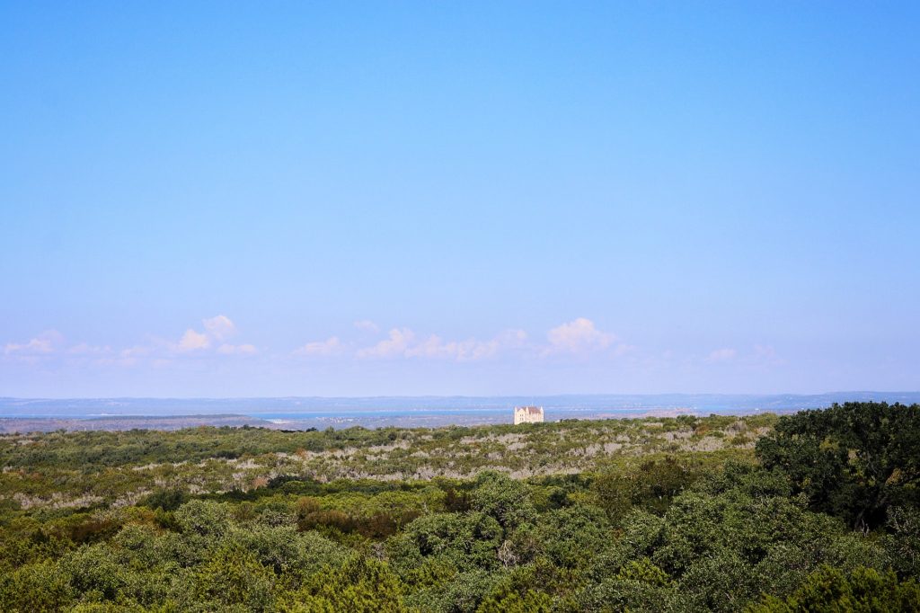 The view from the Civilian Conservation Corps Observation Tower at Longhorn Cavern State Park in Marble Falls, TX
