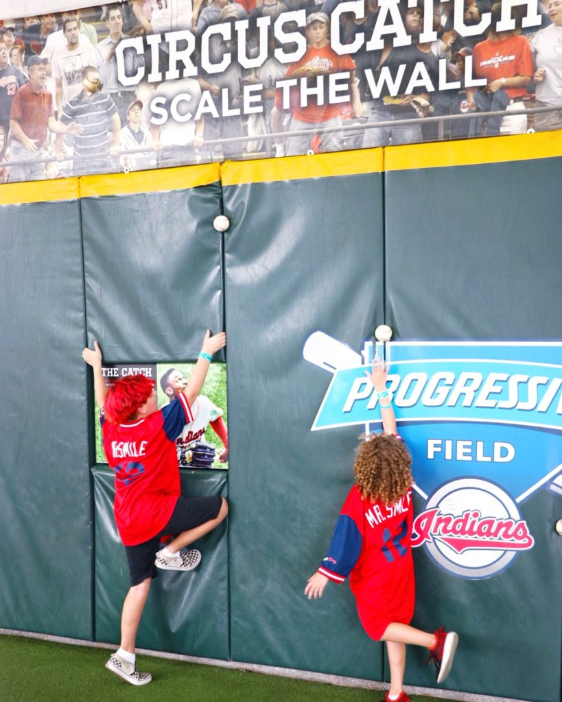 Tips for taking kids to Major League Baseball games: kids clubhouse at cleveland indians progressive field