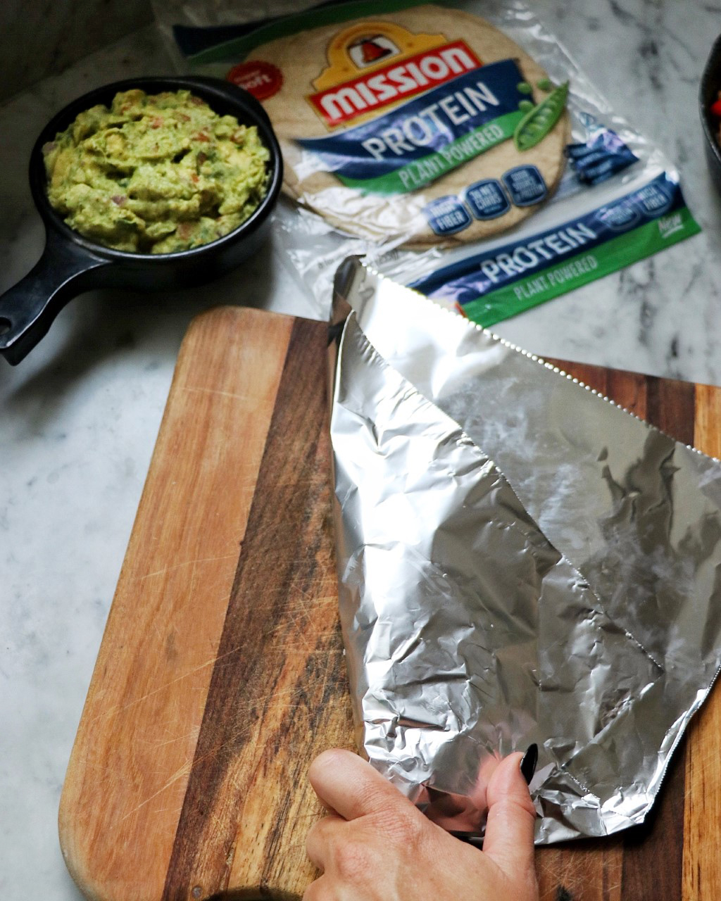 easy picnic recipe idea: chicken fajita protein wraps