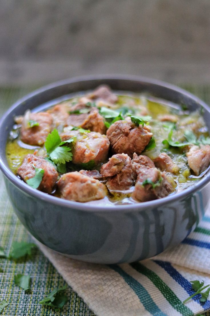 Instant Pot Chile Verde (green chile pork stew) recipe | Fab Everyday