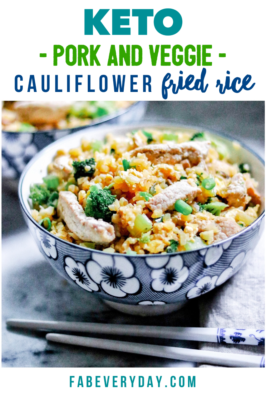 Keto Pork and Veggie Cauliflower Fried Rice recipe
