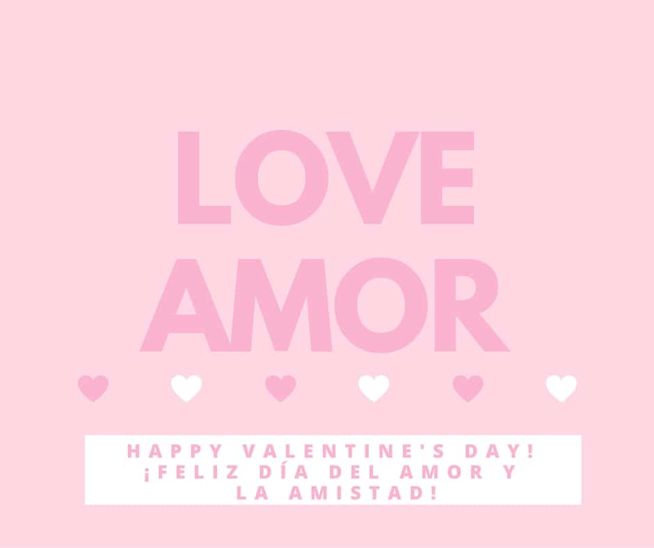 Free printable bilingual Valentine's cards