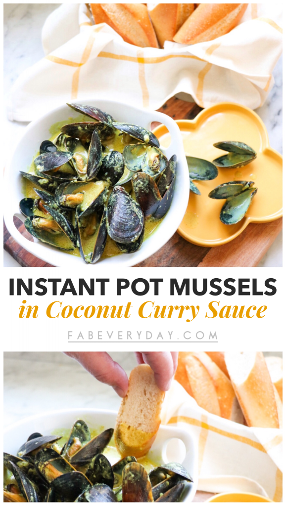 Instant Pot Mussels in Coconut Curry Sauce recipe