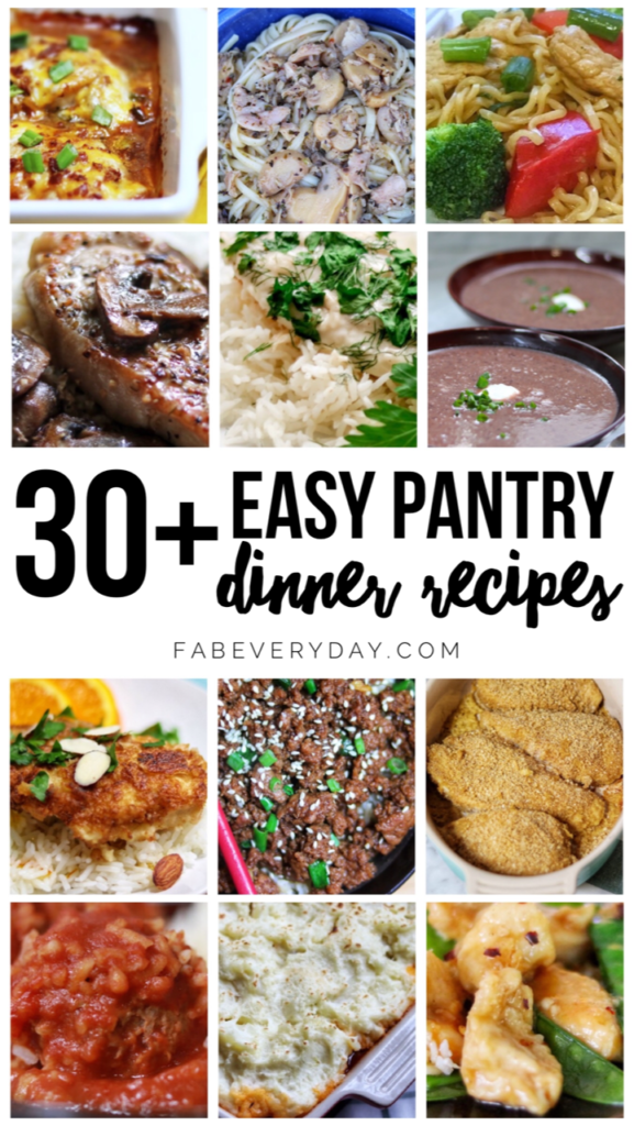 30+ 'In the Pantry Recipes' for Dinner