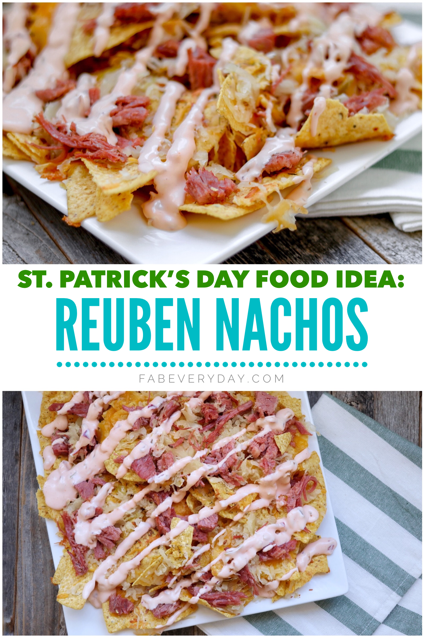 Reuben Nachos (St. Patrick's Day appetizer or entree idea)