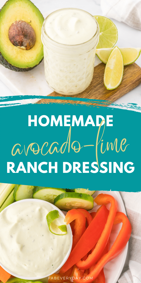 homemade avocado lime ranch dressing recipe