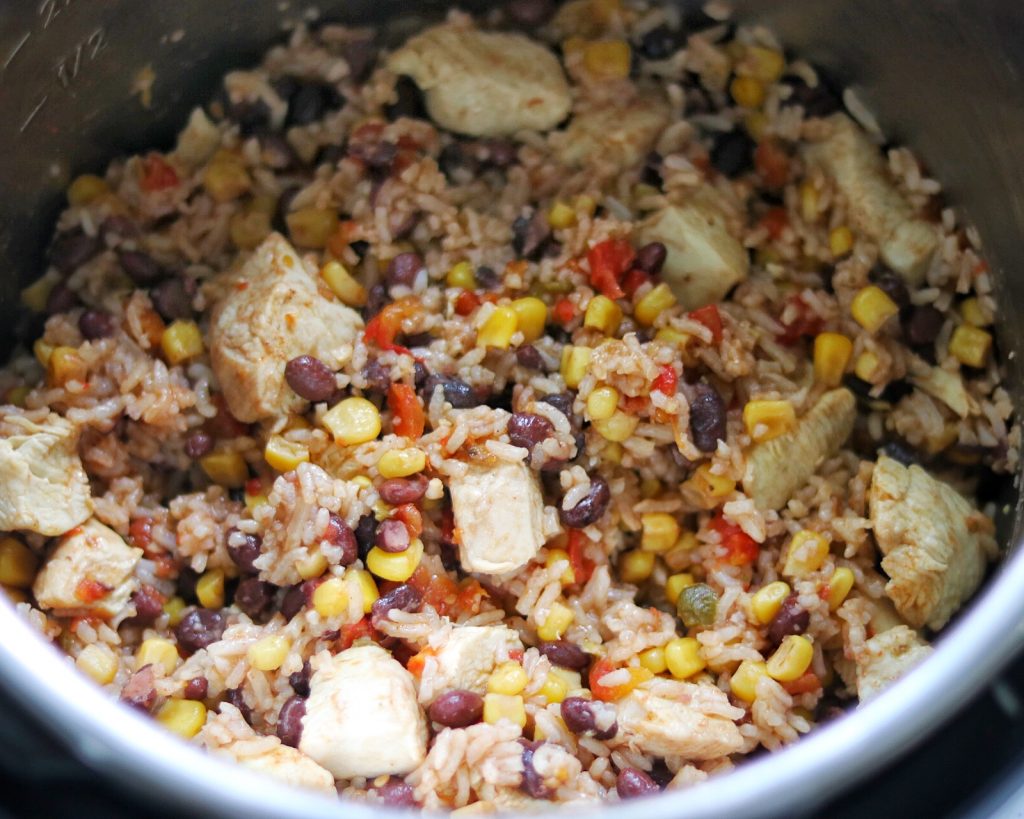 Instant Pot Chicken and Rice Burrito Bowls recipe