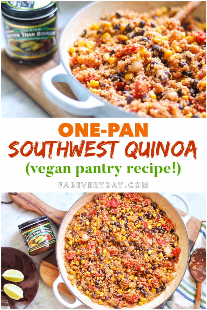 One-Pan Southwest Quinoa (30-Minute Vegan Pantry Recipe!)