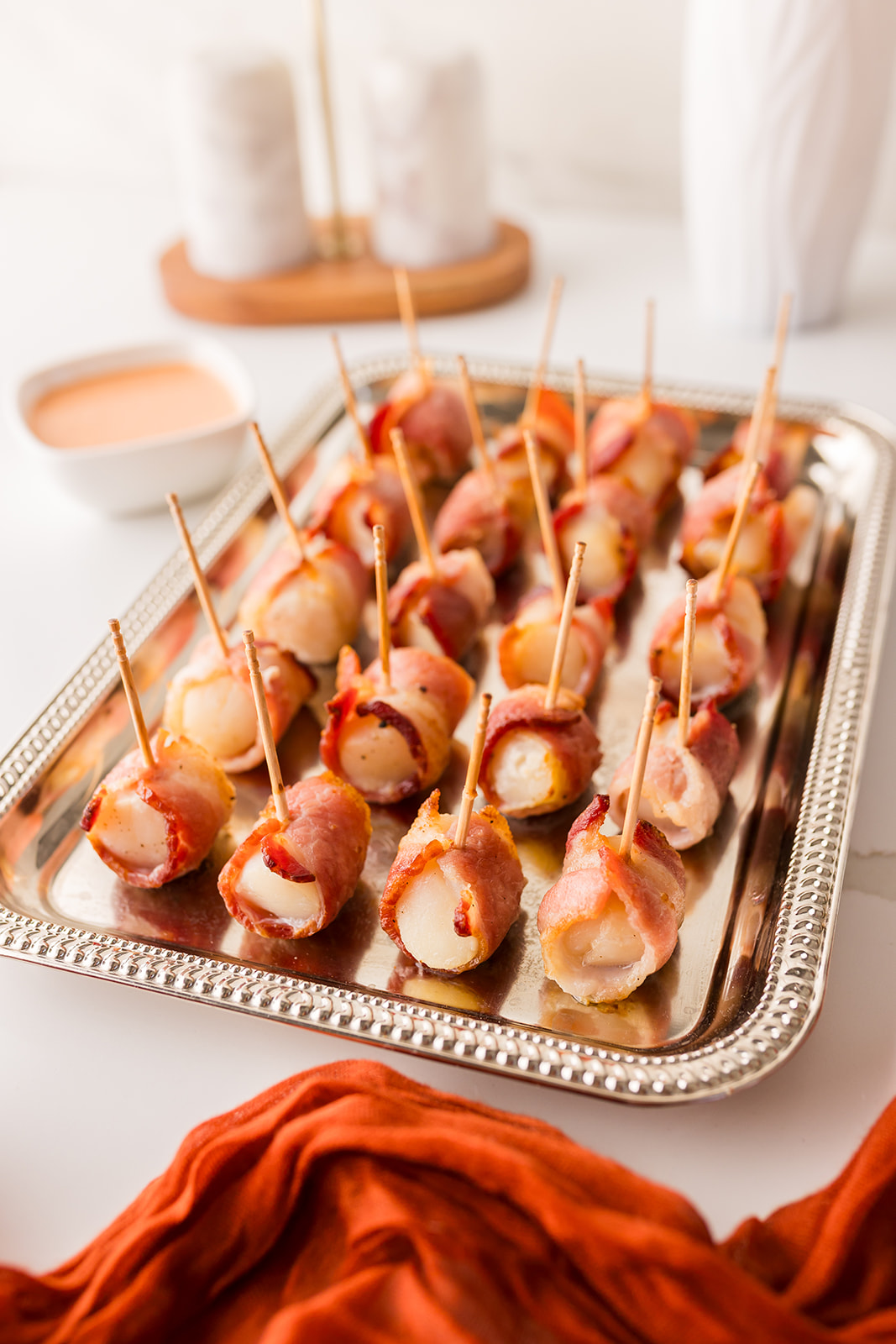 air fryer scallops recipe: air fryer bacon wrapped scallops